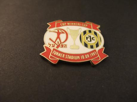 Europacup II voetbal 1997 Hapoel Tel Aviv- Roda JC( Turnerstadion,Beër Sjeva-Israël) rood-wit